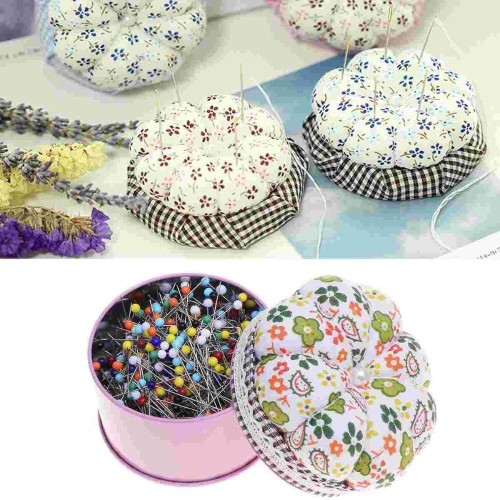Pumpkin Shap Sewing Pin Cushion Button Storage Needle Holder  Sewing Embroidery Accessories