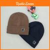 Printing Letter R Knitted Hat Solid Color Beanie Caps Windproof Fashion Gifts