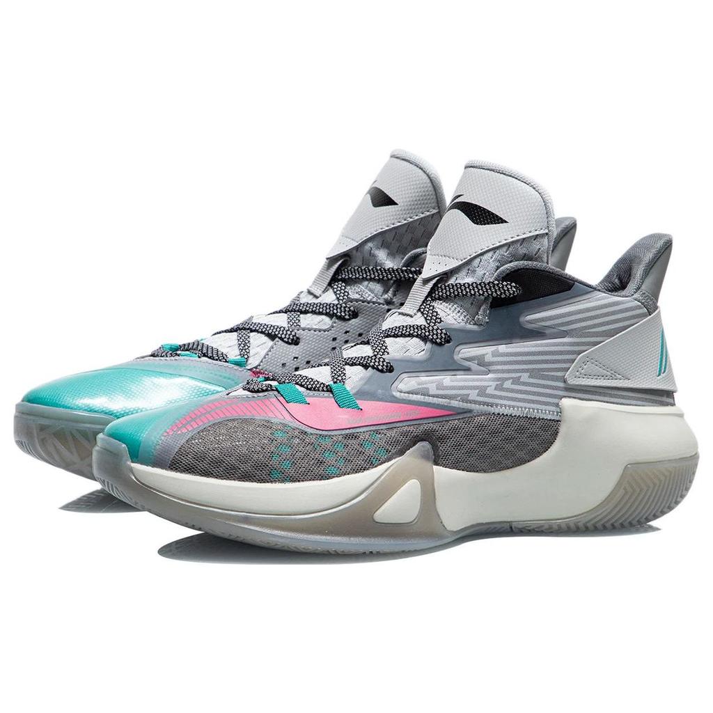 Кроссовки для баскетбола Li Ning Speed Wind Comfortable Daily Shock Absorbing Non-Slip Mid Top Men sketball shoes Shark-Gray ABPR061-3