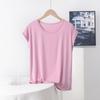 Женская летняя свободная футболка большого размера, простая, тонкая, однотонная, удобные базовые топы