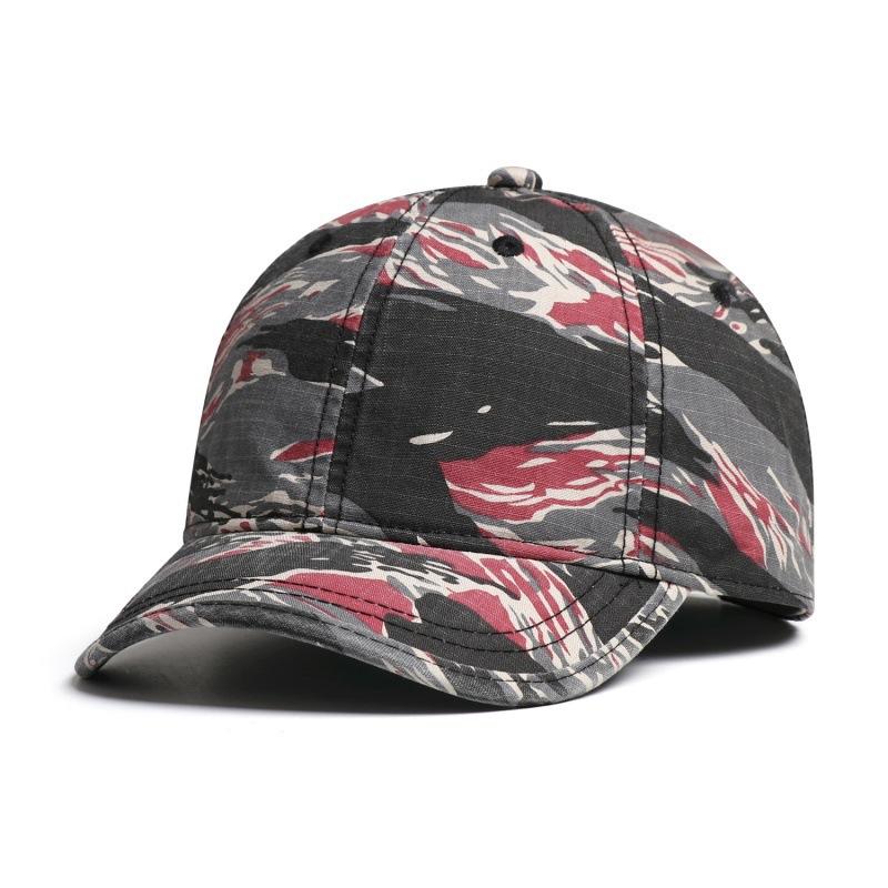Camouflage Short Brim Soft Top Baseball Hat Men And Women Versatile Casual Outdoor Small Brim Sunshade Cap Retro Tide