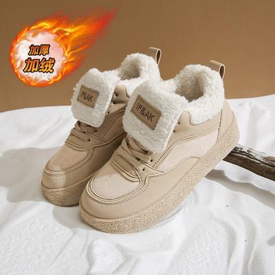 Модные зимние ботинки на плоской подошве CRLAYDK, теплые повседневные полусапожки, модная меховая подкладка, ботильоны для снега, платформа, флисовые лоферы, домашние/уличные ботильоны