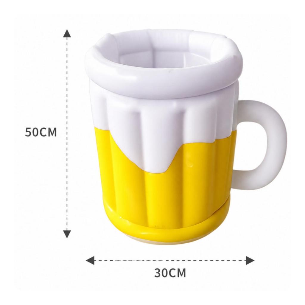 Inflatable Beer Cooler with Side Handle Portable Drinks Cooling Bin for Patios