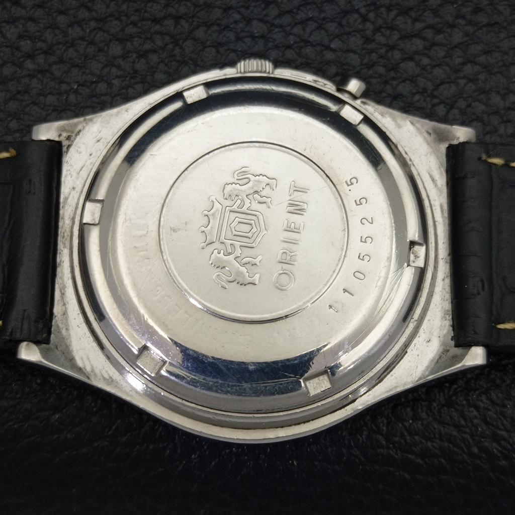 Б/у ORIENT JAPAN МУЖСКИЕ АВТОМАТИЧЕСКИЕ ЧАСЫ DAY&DATE ЧЕРНОГО ЦИФЕРБЛАТА A432326-2 R111-a432326