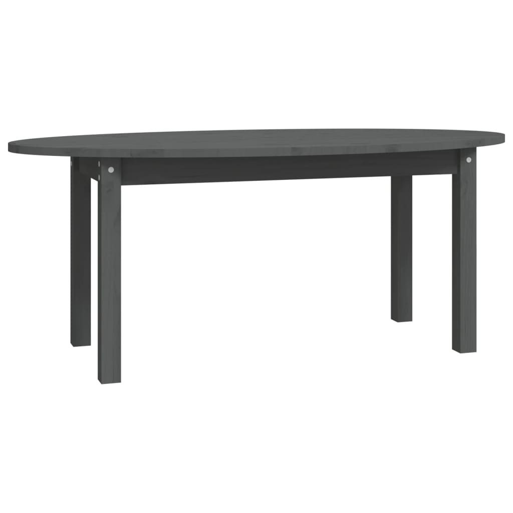 Coffee Table Gray 110x55x45 cm Solid Pine Wood