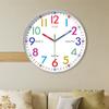 14-дюймовые 35 см забавные часы с цифрами для раннего обучения, бесшумные настенные часы, украшение для дома, гостиной, детской комнаты