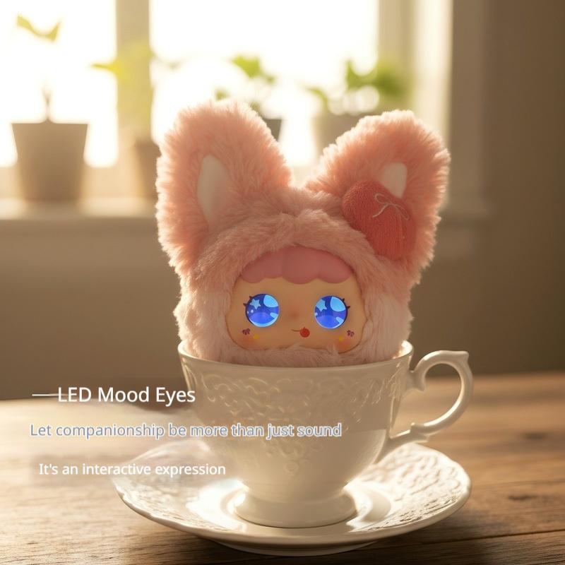Jopark Ai Interactive Plush Doll Soothing Companion With Led Emotional Eyes Bluetooth Voice Control Bag Pendant For Kids Adults