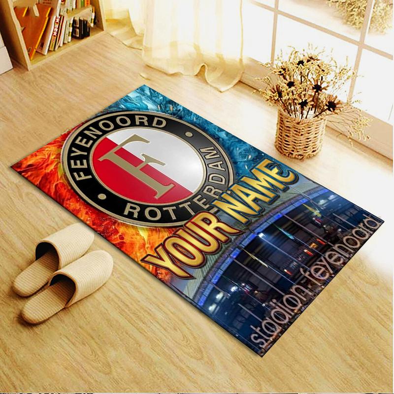 Custom Name Feyenoord Carpet Rug for Living Room Bedroom Home Sofa Decoration,Kids play Non-slip Floor Mat