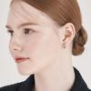 [ELLE Jewelry] Серьги-кольца из 14-каратного золота Square Space с замком-защелкой ELGPEE552