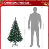 4 FT Artificial Christmas Tree, Xmas Tree With 300 Realistic Branch Tips And Metal Stand, Snow Flocked Christmas Tree Decoration