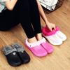Fleece Bag and Cotton Slippers Women's 41 Winter Warm Hole Cotton Drag Large Size Couple Cotton Slippers Men's 45