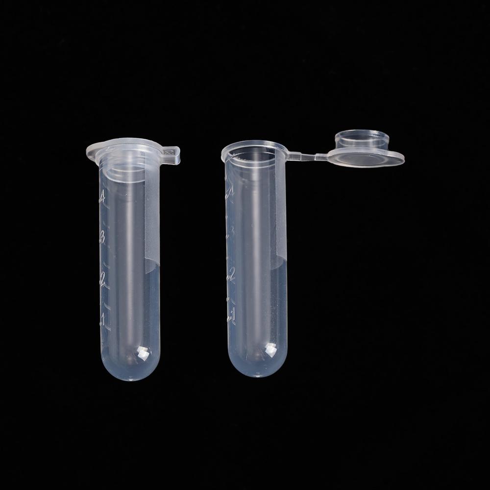 20PCS 5ml Storage Lid Sample Scale Plastic Round Bottle Centrifuge Tube Small Vial
