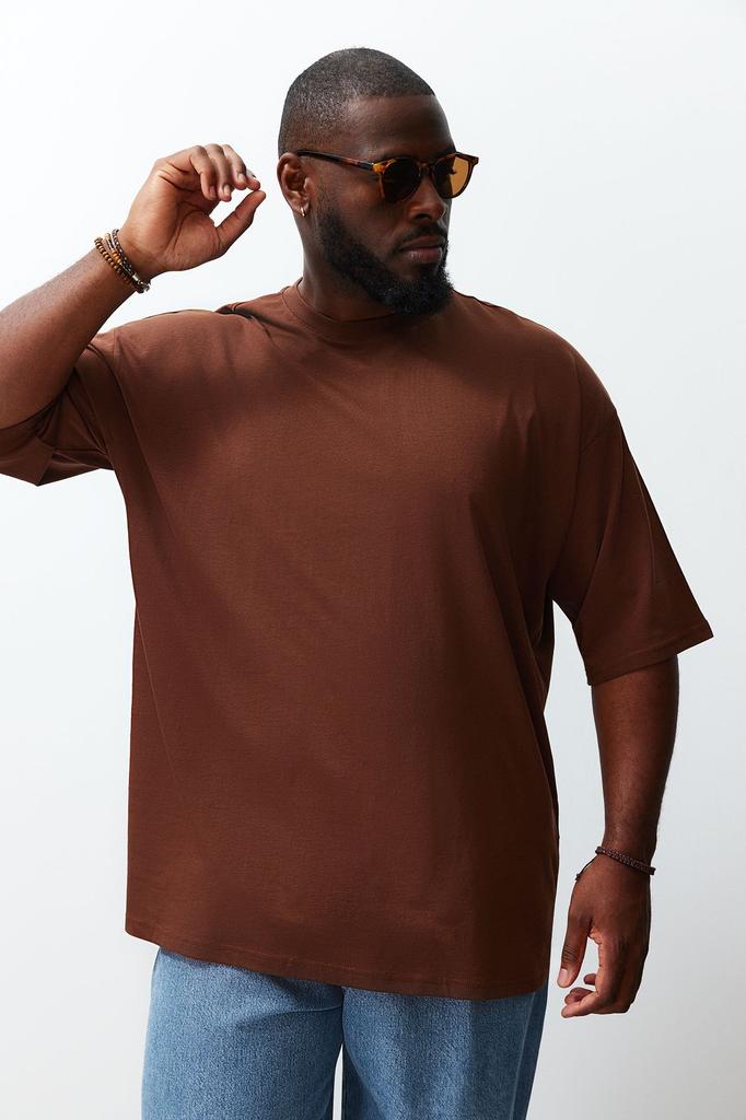 Men's Style Plus Size Plus Size White Oversize Comfortable Basic 100% Cotton T-Shirt