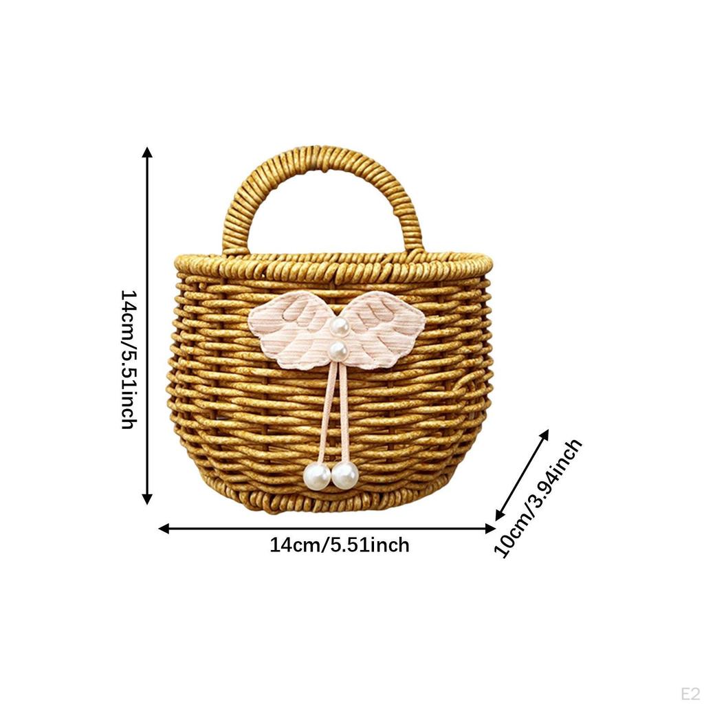 Подвесная корзина для хранения Имитация ротанга Портативное украшение Практичный контейнер