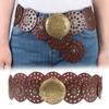 Y2K Hollow Belt Exaggerated Cowboy Wide Disc Belt Cowboy Wide Disc Belt Disc Belt  for Women