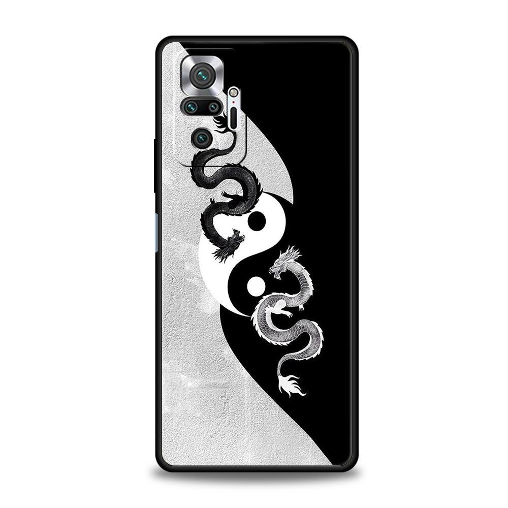 Силиконовый чехол для телефона Xiaomi Redmi Note 12 10 11 9 8 Pro Plus 9S 7 8T 9T 9A 8A 9C K40 Gaming Мягкий чехол-бампер Дракон Мода