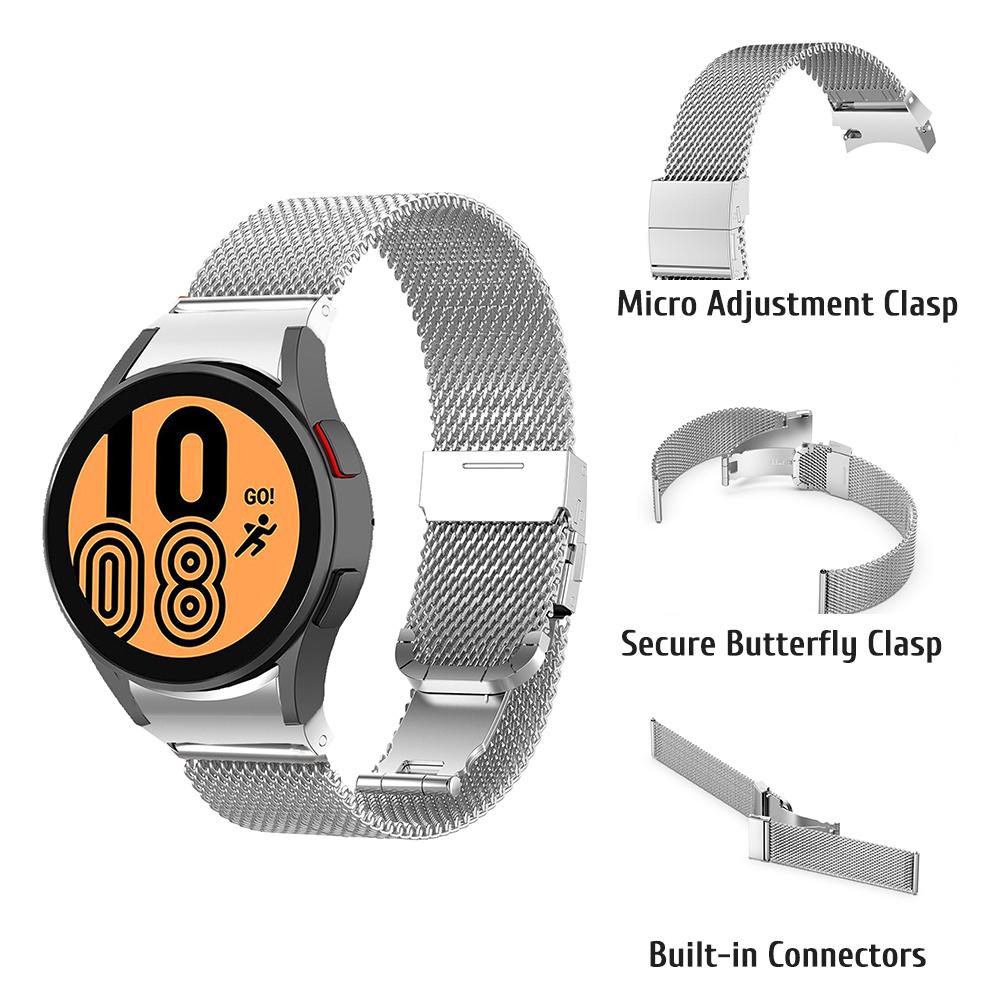 Сменный ремешок, совместимый с Samsung Galaxy Watch4 40, 44 мм, совместимый с ремешком из нержавеющей стали