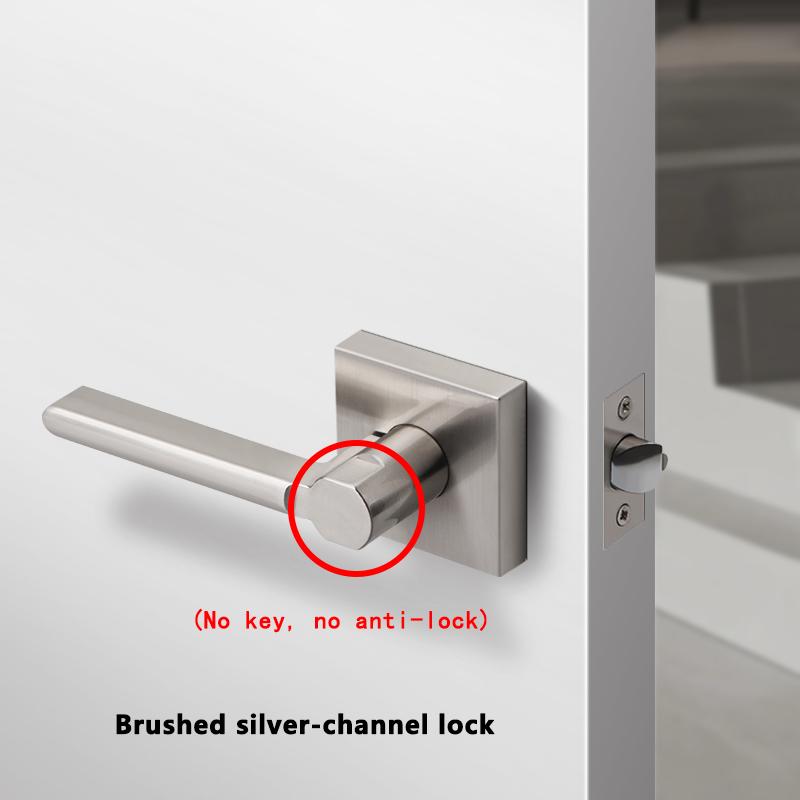 American Bathroom Door Lock Bathroom Keyless Three-pole Hand Lock Home Bedroom Door With Key Door Handle Spherical Lock Doorknob