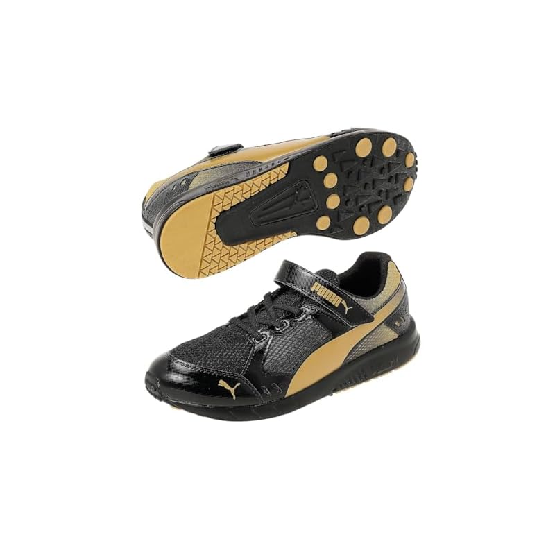[Puma] Детская обувь Кроссовки Спортивная обувь Speed Monster Унисекс Детская Весна/Лето 2025 Цвет Puma Black/Puma Team Gold (03) 23,0 см