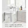 Yamazaki Magnetic Bath Stool SH25 White, Approx. W33 x D26.5 x H25.5cm (Seat: Approx. H25cm), Tower, Breathable and Quick-Drying, 6925