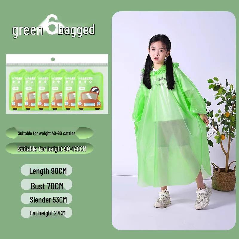 Детский и взрослый портативный водонепроницаемый пончо - Универсальный утолщенный дождевик для школы, путешествий и прогулок