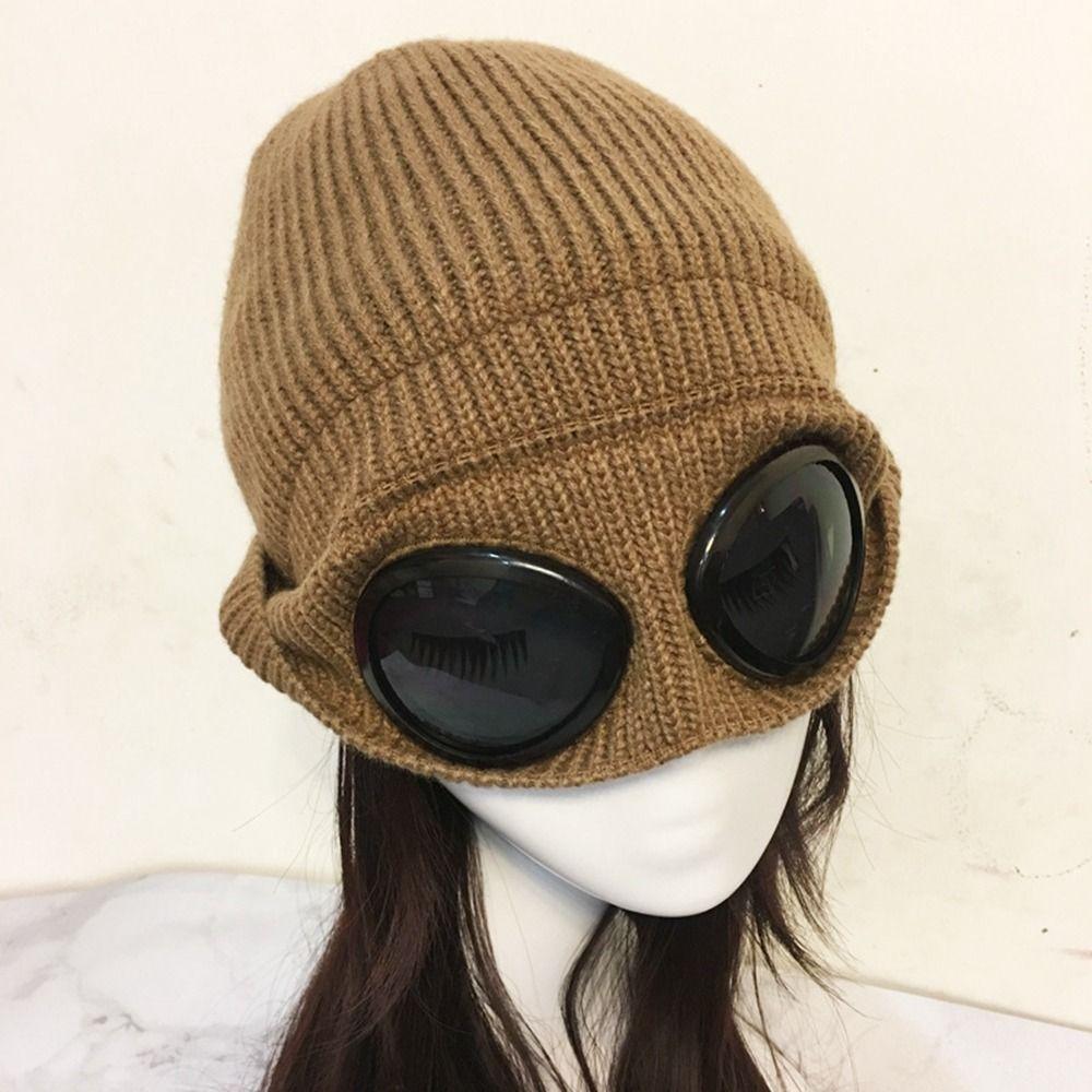 With Glasses Ear Protection Men Beanie Caps Women Wool Caps Knitted Hats Ski Cap Korean Beanies