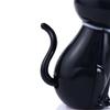 Black Eco Friendly Ornament Solar Toy Doll Dancing Cat Figure Shaking Head Cat Bobble Head Doll