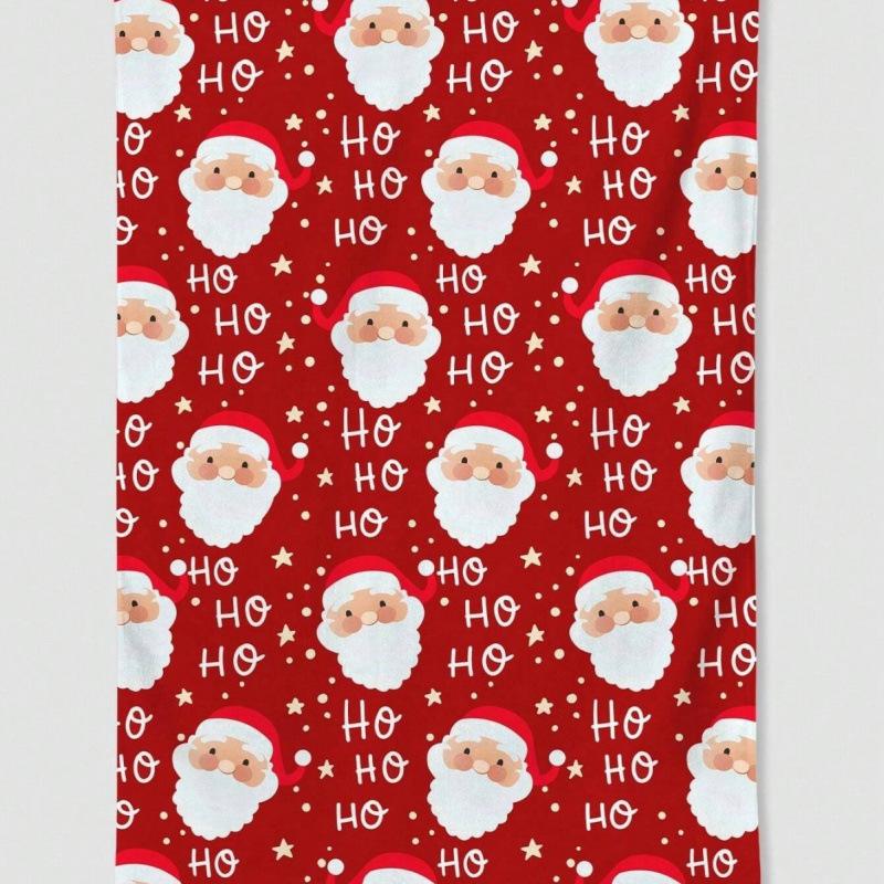 Christmas Printed Microfiber Dish Cloths, Creative Kitchen Table Cleaning Towels Christmas Home Decor