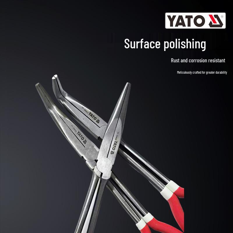 YATO 11" и 16" Изогнутые длинногубцы с острыми кончиками - Длинный, заостренный кончик для автомобильного использования