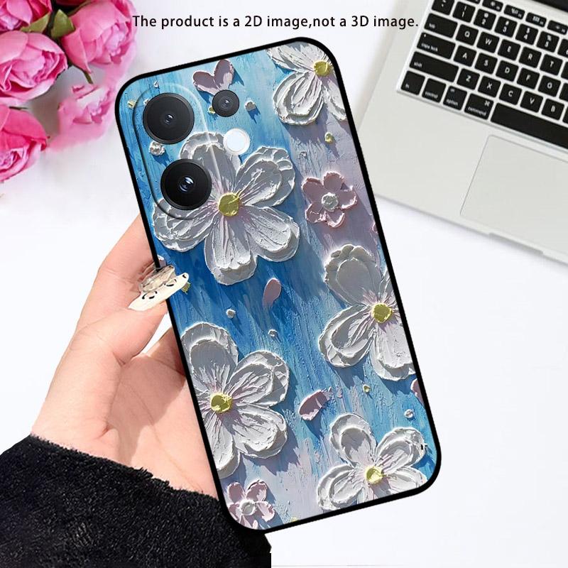 Для VIVO T4 Pro T4Pro 5G Чехол V2510 Модный Милый Мультяшный Мягкий Силикон ТПУ Задняя Крышка Чехол Для VIVO V60 V 60 VIVOV60 Чехлы для Телефона