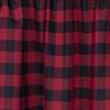 Polyester Door Valance Curtain Red Black Plaid Window Curtain Kitchen Valance Curtain  For Kitchen