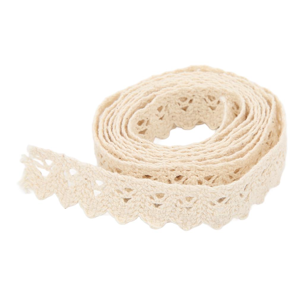 Кружевная лента хлопковая нить 20 ярдов бежевый декоративные аксессуары для одежды подарок украшение