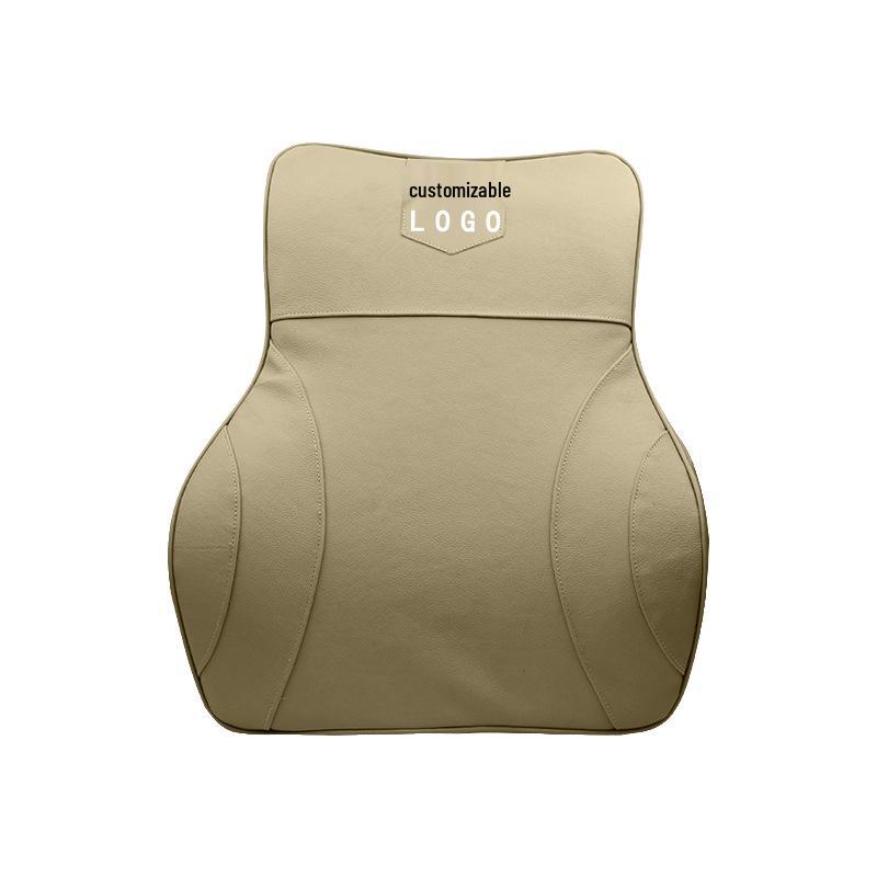 Lexus Lingzhi Genuine Leather Headrest & Lumbar Support with Memory Foam – Customizable Logo