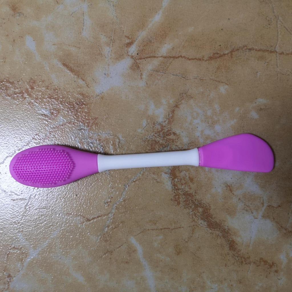 Двусторонняя силиконовая щеточка для лица для очищения, массажа, нанесения масок, подводки для глаз и многого другого