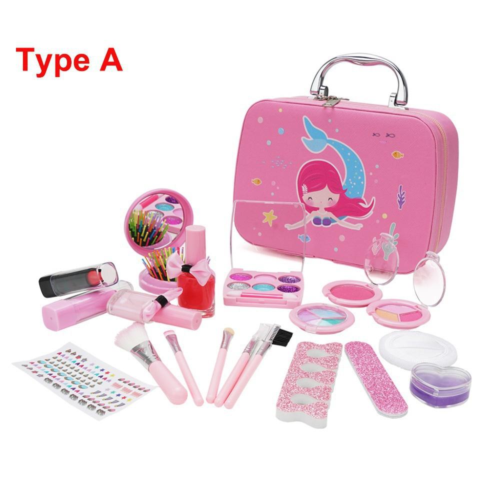 3 детских набора игрушек для макияжа, игрушки для макияжа с косметичками, косметические подарки для девочек