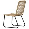 Garden Chairs 2 pcs Poly Rattan Oak Style