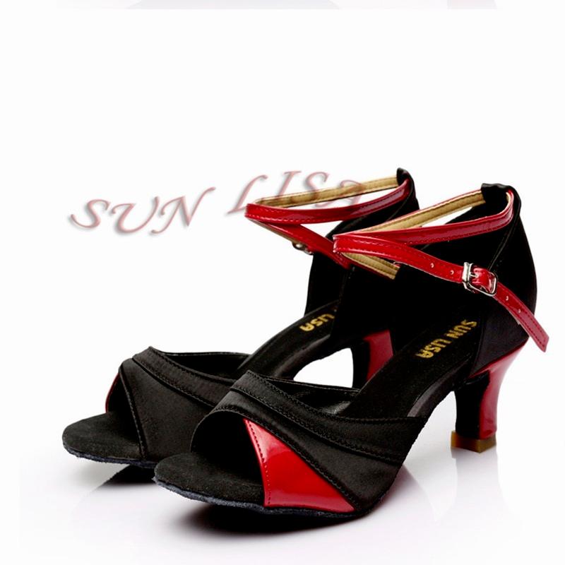 Женская танцевальная обувь Обувь для бальных танцев Латинская женская обувь с открытым носком Каблуки Женская танцевальная обувь Каблуки 5/7 см Sapato Feminino