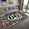 Мотоциклетный ковер Route66 для гостиной, спальни, коврики для кухни, детской, нескользящие напольные коврики, ковер для фотосессии на день рождения