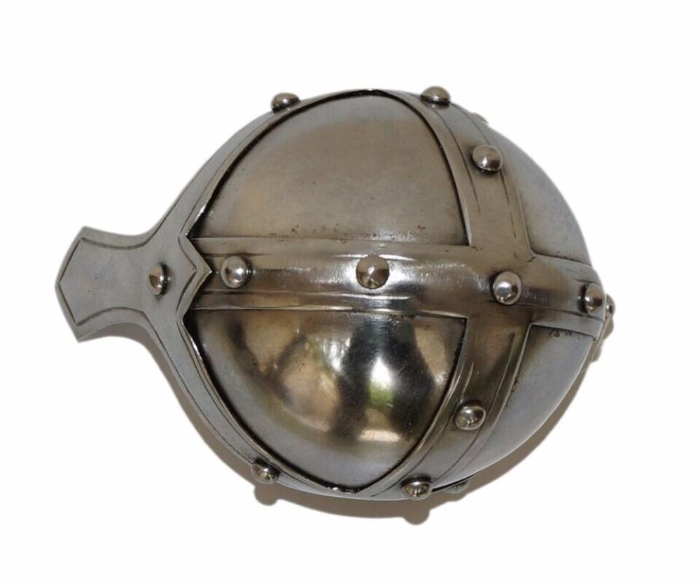 Средневековый стальной нормандский шлем викинга, шлем-доспехи, ручная работа, сталь 18G.