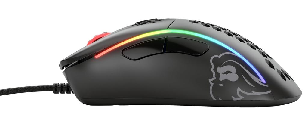 Игровая мышь Glorious Model D Проводная мышь Ergo Small RGB светящаяся 6 программных кнопок DPI 12 черная ПК оснащена переключателем Omron Игровая мышь (62g)