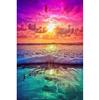 DIY Diamond Painting Landscape Sunset Sea Full Drill Embroidery Tree Scenery Mosaic Art Picture of Rhinestones Home Decoration