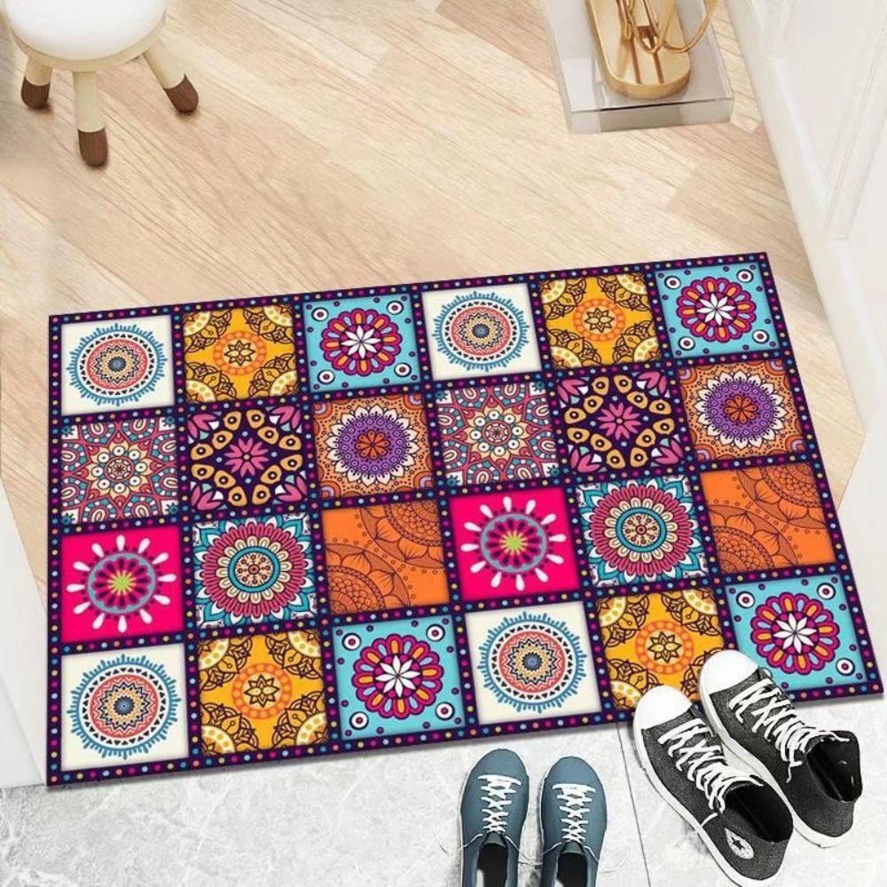 Напольный коврик в стиле бохо, прямоугольный ковер, мягкий коврик с рисунком мандалы, домашний декор