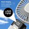 Портативный ручной вентилятор с цифровым дисплеем, регулировка 90 градусов, 5 скоростей, низкий уровень шума, складная конструкция, персональный вентилятор
