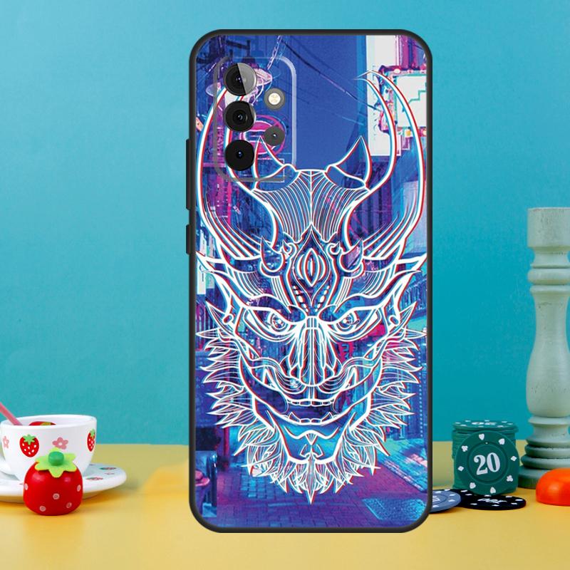 Japanese Hannya Oni Mask Case For Samsung Galaxy A15 A16 A05 A26 A36 A56 A52 A53 A33 A13 A34 A54 A14 A35 A55 A22 A32