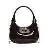 2025 New Handheld Crescent Bag Women's Fashion Patent Leather Underarm Bag Casual Simple Commuter Shoulder Crossbody Women's Bag
