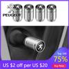 2026 Hot Car Sticker 4Pcs Car Tire Valve Caps Metal Tyre Air Stems Cover for Peugeot 206 307 308 3008 207 208 407 408 508 2008 5