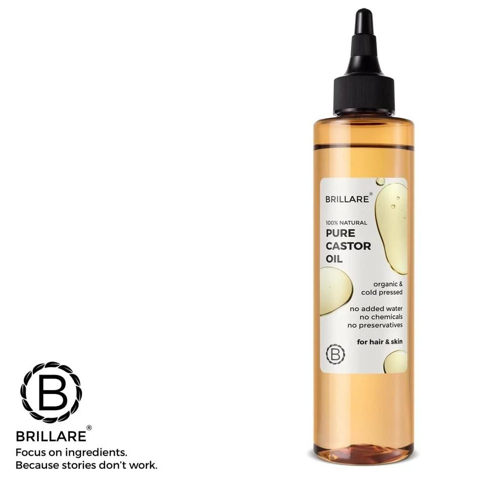 Brillare Cold Pressed Castor Oil | 100% Pure Hair & Skin Moisturizer