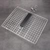 Fish Vegetable Grill Basket Stainless Steel BBQ Grilling Basket Portable Folding Barbecue Camping Grilling Rack for Fish Vegetables Shrimp