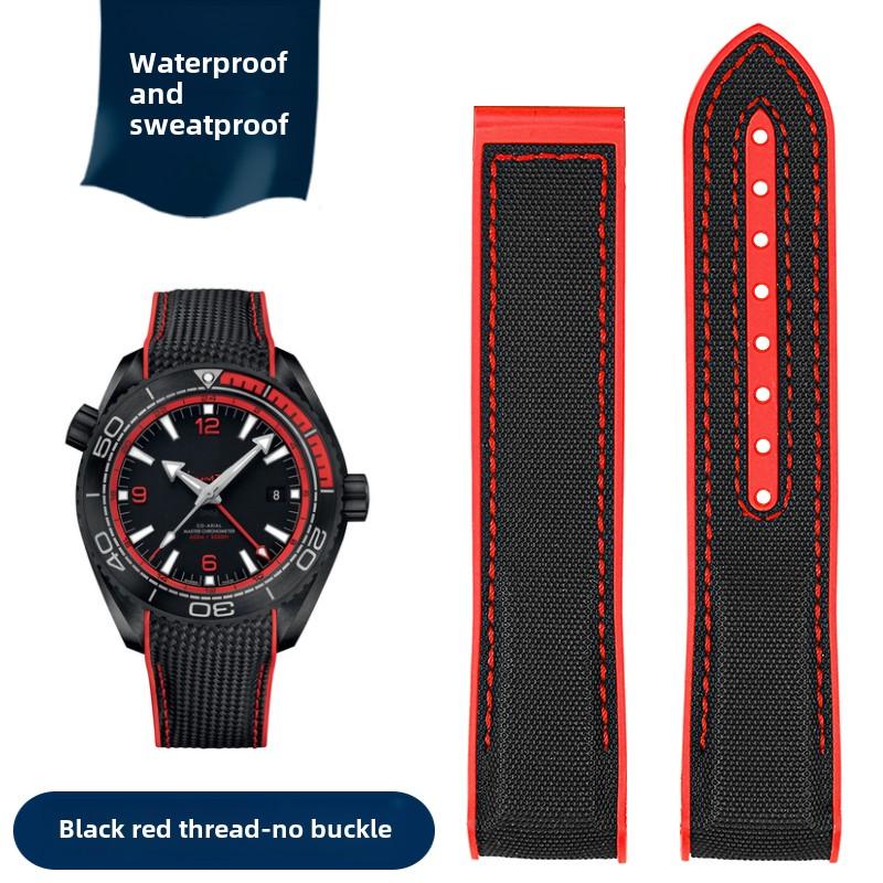 Для Omega Seamaster 300 Observatory Ocean Universe 600 Нейлон Резина Силикон Мужской Ремешок для часов 20мм 21мм 22мм Ремешок Браслет для часов