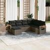 VidaXL Garden Lounge Set with Cushions 7 Pcs, Patio Sofas, Patio Furniture Set, Outdoor Furniture, Grey 3227047